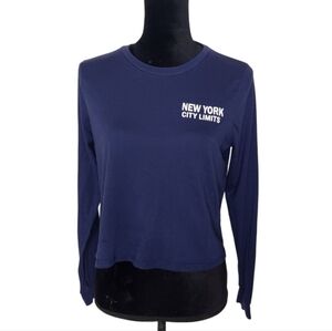 5/$15 Full Tilt Soho New York City Limits Navy Blue Long Sleeve Top